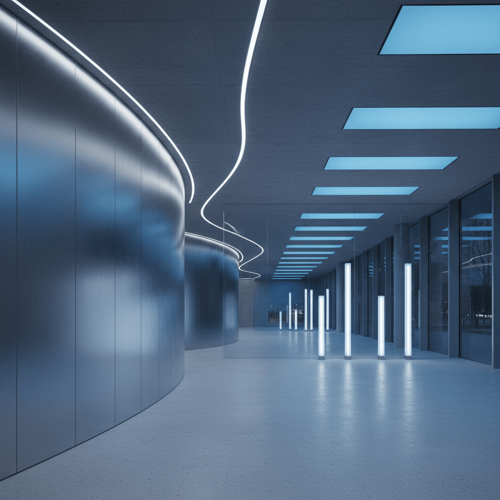 Architectural interior with LED lighting