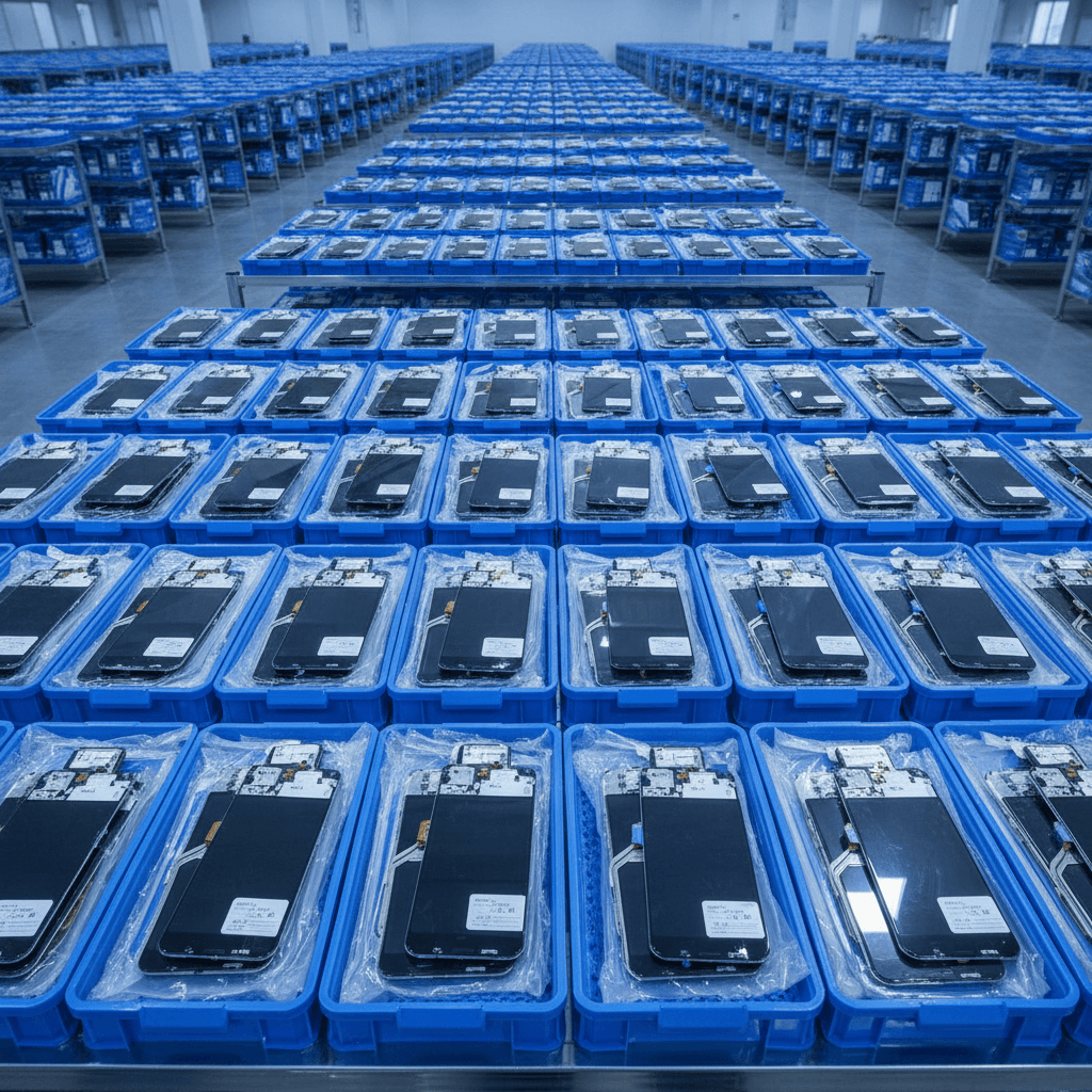 Packaged smartphone assemblies logistics