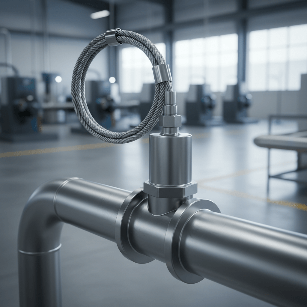 Industrial pipe-mounted pressure sensor