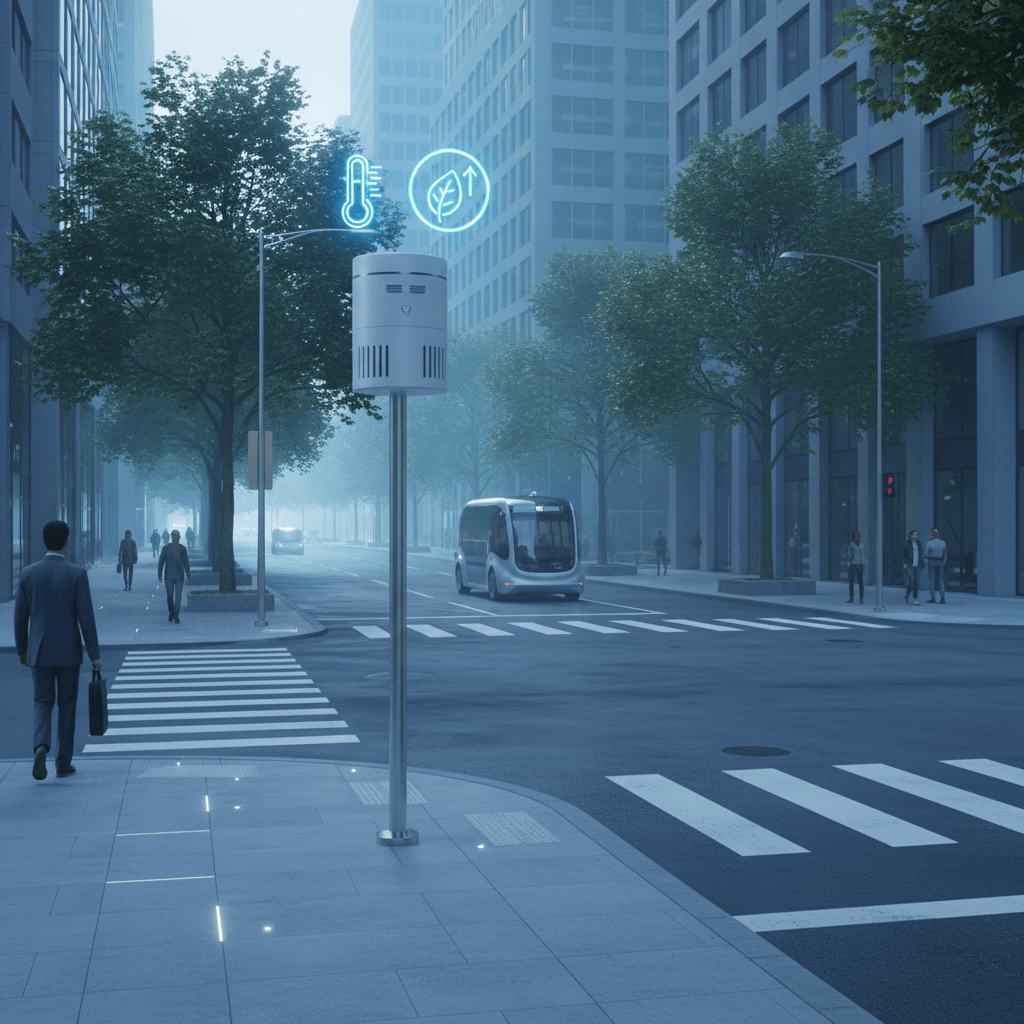 Smart city environmental sensing station